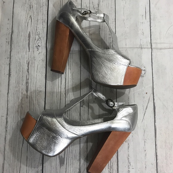 Jeffrey Campbell Shoes - Jeffrey Campbell silver platform Havana last foxy